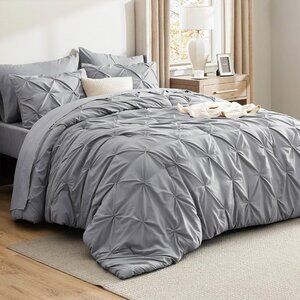NWT California King Comforter Set Grey - Bed in a Bag Cal King